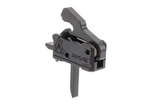 Rise Armament Rave 140 AR-15 trigger Flat Bow with Anti-Walk Pins features easy installation